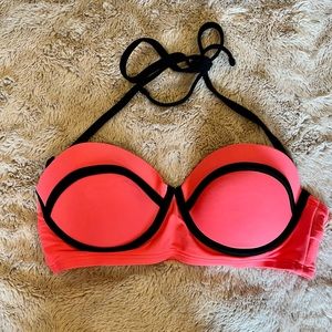 Triangl inspired neon orange bikini top